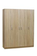 Draaideurkast / kleerkast Plata 10, kleur: Sonoma eiken - 201 x 160 x 53 cm (h x b x d)