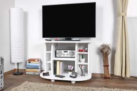 TV-onderkast massief grenen, wit Junco 205 - Afmetingen: 59 x 80 x 48 cm (H x B x D)