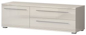 TV-onderkast Garim 28, kleur: beige hoogglans - 46 x 150 x 45 cm (h x b x d)