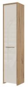 Kledingkast Gataivai 19, kleur: Beige hoogglans / walnoten - 192 x 41 x 36 cm (H x B x D)