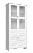Vitrine kast Badus 11, kleur: wit - 201 x 89 x 44 cm (H x B x D)