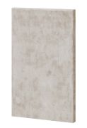 Wandpaneel voor tweepersoonsbed Papauta links, kleur: grijs - Afmetingen: 105 x 65 x 7 cm (H x B x D)