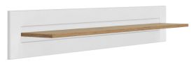 Hangplank / wandplank Cuenca 04, Kleur: Eiken / Wit - Afmetingen: 24 x 155 x 21 cm (H x B x D)