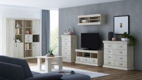 Woonkamer complete set A Wewak, 7-delig, kleur: Sonoma eiken