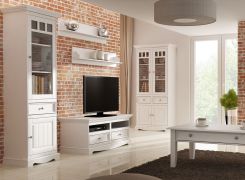 Woonkamer complete set D Gyronde, 6-delig, massief grenen, kleur: wit