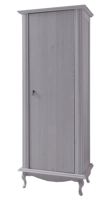 Draaideurkast / kledingkast Bignona 03, kleur: wit grenen - 196 x 75 x 57 cm (H x B x D)