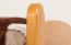 eenpersoonsbed / logeerbed massief grenen kleur: elzenhout 84, incl. lattenbodem - 100 x 200 cm