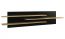 wandplank / hangplank "Lipik" 62, kleur: eiken / zwart, deels massief - Afmetingen: 40 x 182 x 20 cm (h x b x d)