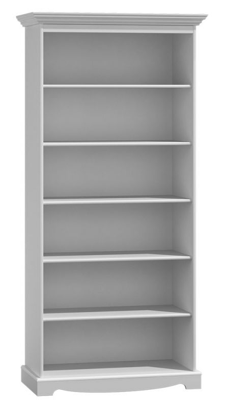 Boekenkast Gyronde 07, massief grenen, wit gelakt - 190 x 90 x 45 cm (H x B x D)