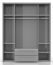 draaideurkast / kleerkast met lijsten Siumu 29 , kleur: wit / wit hoogglans - 226 x 187 x 60 cm (H x B x D)