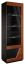Vitrine met rechtsdraaiende deur "Medulin" 23, kleur: walnoten / zwart, gedeeltelijk massief - afmetingen: 192 x 61 x 43 cm (h x b x d)