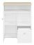 Kinderkamer - ladekast / dressoir Egvad 10, kleur: wit / beuken - afmetingen: 95 x 80 x 40 cm (H x B x D), met 1 deur, 1 lade en 4 vakken