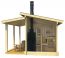Buiten sauna / saunahuis Moritzhorn 01 incl. vloer - 70 mm blokhut profielplanken, grondoppervlakte: 13,1 m², dubbel monopitch dak