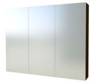 Badkamer - spiegelkast Nadiad 16, kleur: zwart eiken - 70 x 100 x 14 cm (H x B x D)