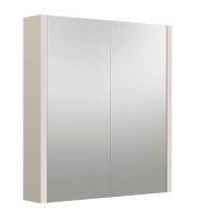 Badkamer - Spiegelkast Malegaon 03, kleur: Kasjmier grijs - Afmetingen: 65 x 58 x 12 cm (H x B x D)