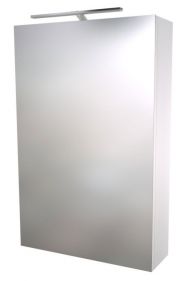 Badkamer - spiegelkast Nadiad 02, kleur: wit glanzend - 70 x 46 x 14 cm (H x B x D)