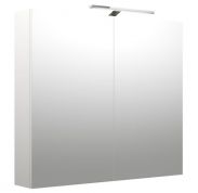 Badkamer - spiegelkast Purina 09, kleur: wit mat - 70 x 80 x 14 cm (H x B x D)
