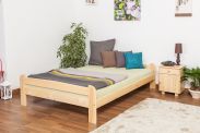 Futonbed / , vol hout, bed massief grenen natuur A11, incl. lattenbodem - afmetingen 140 x 200 cm