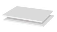 schappen voor kast, set van 2; kleur: wit - afmetingen: 88 x 50 cm (B x D)