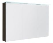 Badkamer - spiegelkast Siliguri 26, kleur: zwart eiken - 70 x 120 x 13 cm (H x B x D)