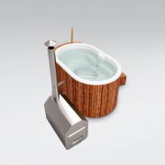Hot Tub 02 gemaakt van thermohout, kuip: wit, buitenafmetingen: 189 x 118 cm (L x B)