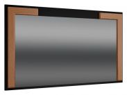 Spiegel "Postira" 42, kleur: walnoten / zwart, deels massief - Afmetingen: 70 x 119 x 4 cm (H x B x D)