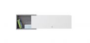 Hangkast Lede 13, kleur: grijs / wit - Afmetingen: 30 x 110 x 25 cm (H x B x D)