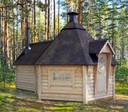 Barbecue- en sauna Kota Eisenhut 05 - Afmetingen: 545 x 376 x 310 (B x D x H), Vloeroppervlak: 13 m², Tentdak 