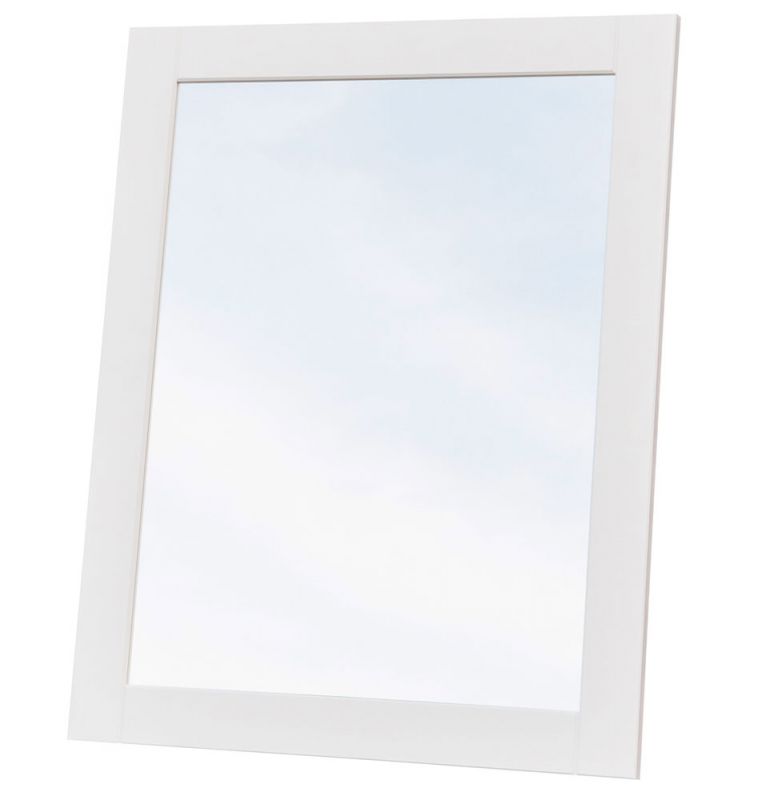 Spiegel Gyronde 37, massief grenen, wit gelakt - 76 x 60 x 2 cm (H x B x D)