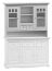 Opzetkast voor dressoir / ladekast Gyronde, massief grenen, wit gelakt - 105 x 130 x 35 cm (H x B x D)