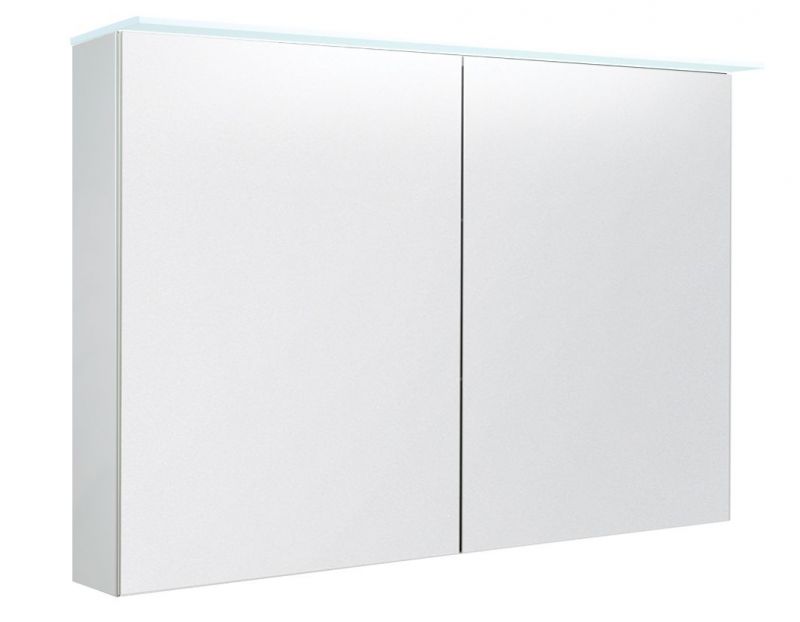 Badkamer - spiegelkast Siliguri 31, kleur: wit glanzend - 70 x 120 x 13 cm (H x B x D)