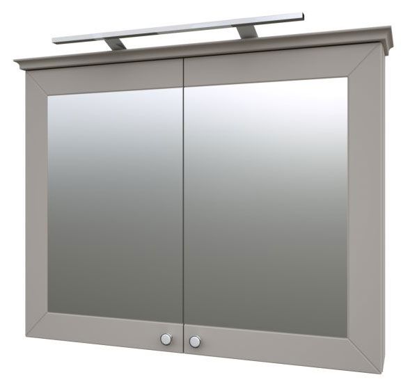Badkamer - spiegelkast Dindigul 12, kleur: grijs - 73 x 94 x 17 cm (H x B x D)