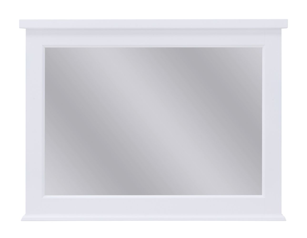Historicus Oorzaak zoete smaak Spiegel Rasina 33, kleur: wit - Afmetingen: 73 x 98 x 5 cm (h x b x d)