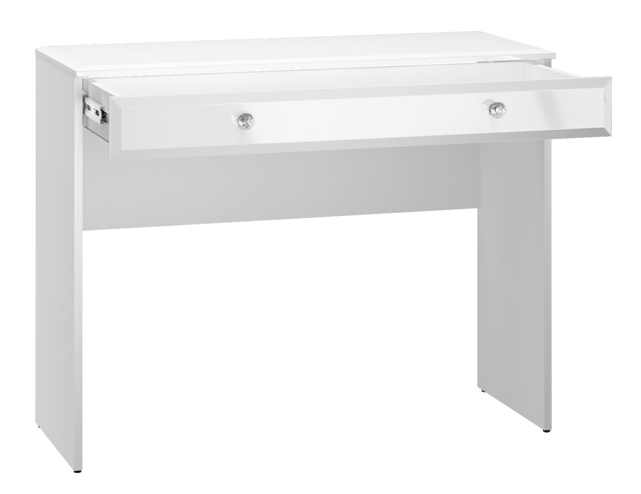 Make tafel / Kaptafel Sydfalster 05, kleur: / Wit hoogglans - Afmetingen: 79 x 100 cm (H x B x D), met 1 lade