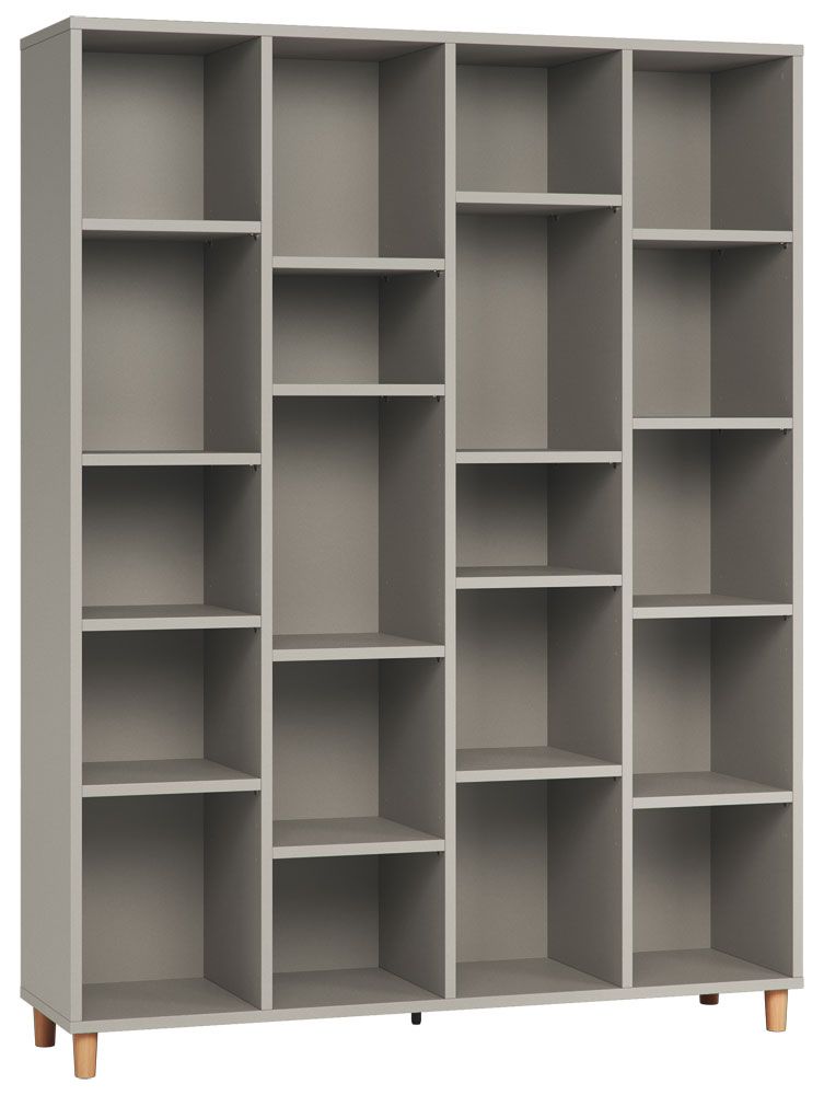 Eenheid zeven Economisch boekenkast / open kast Nanez 48, kleur: grijs - Afmetingen: 195 x 149 x 38  cm (h x b x d)
