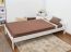 Futonbed / , vol hout, bed massief grenen wit gelakt A14, incl. lattenbodem - afmetingen 90 x 200 cm 