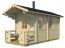 Buiten sauna / saunahuis Landfriedstein 02 incl. vloer - 70 mm blokhut profielplanken, grondoppervlakte: 10,2 m², zadeldak