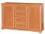 Sideboard kast /dressoir Louga 24, kleur: elzenhout - 90 x 140 x 45 cm (H x B x D)