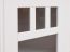 Vitrine kast Gyronde 14, deur rechts draaiend, massief grenen, kleur: wit / walnoot - 190 x 60 x 45 cm (H x B x D)