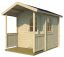 Buiten sauna / saunahuis Meßnerin incl. vloer - 40 mm blokhut profielplanken, grondoppervlakte: 6,2 m², zadeldak