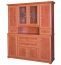 Opzet vitrine kast Louga 16, Kleur: Rood bruin - 105 x 160 x 38 cm (H x B x D)