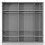 Draaideurkast / kleerkast met LED-lijst Siumu 24-d, kleur: wit / wit hoogglans - 226 x 232 x 60 cm (H x B x D)