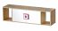 Kinderkamer - hangplank / wandrek Fabian 12, kleur: eiken lichtbruin / wit / roze - 33 x 120 x 31 cm (h x b x d)