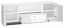 TV-onderkast Sydfalster 03, kleur: Wit / Wit hoogglans - Afmetingen: 56 x 160 x 41 cm (H x B x D), met 2 deuren, 1 lade en 5 vakken