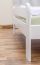 Futonbed / , vol hout, bed massief grenen wit gelakt A11, incl. lattenbodem - afmetingen 140 x 200 cm