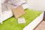 Stapelbed voor volwassenen "Easy Premium Line" K21/h incl. onderschuifbed /extra ligplaats en 2 afdekplaten, afgeronde hoofd- en voeteneinden, massief wit beuken - ligvlak: 90 x 200 cm, deelbaar