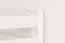 Stapelbed voor volwassenen "Easy Premium Line" K21/h incl. onderschuifbed /extra ligplaats en 2 afdekplaten, afgeronde hoofd- en voeteneinden, massief wit beuken - ligvlak: 90 x 200 cm, deelbaar