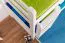 Stapelbed "Easy Premium Line" K20/h incl. onderschuifbed /extra ligplaats en 2 afdekplaten, hoofd- en voeteneinde recht, massief beuken wit - 90 x 200 cm (b x l), deelbaar