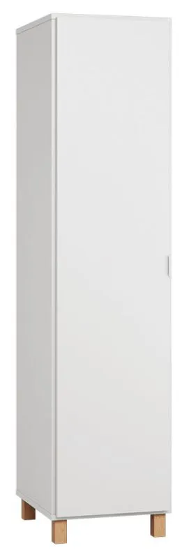 Draaideurkast / kledingkast Invernada 12, kleur: wit - Afmetingen: 195 x 47 x 57 cm (H x B x D)