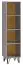 open kast Atule 11, kleur: grijs / eik - Afmetingen: 164 x 35 x 35 cm (h x b x d)